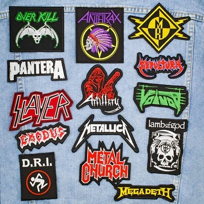 Thrash and Groove Metal embroidered patches collection. 14 patches for $32.99 - Image 1 of 4