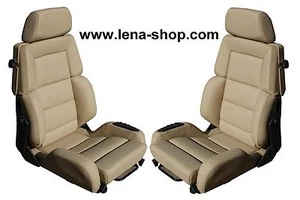 2 asientos Recaro C Classic Mercedes R107 cuero nuevo tapizado - Imagen 1 de 1