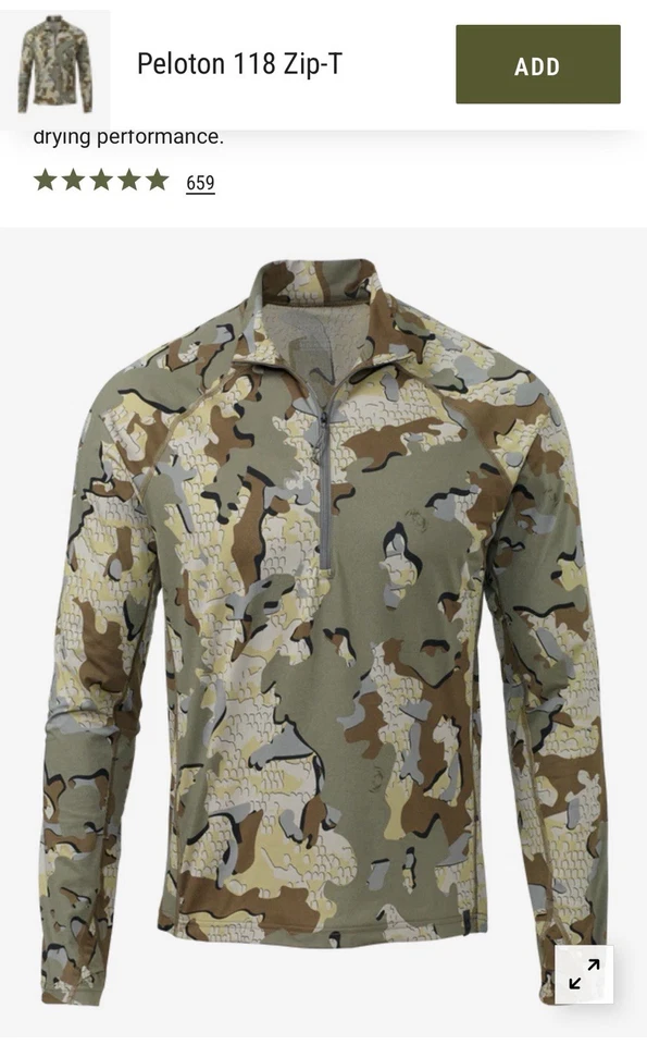 Kuiu Peloton 118 Zip T XL Valo NWOT - Image 1 of 1