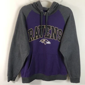 Baltimore Ravens NFL Team Apparel Hoodie Sweatshirt Pullover Men’s L Purple Gray - Picture 1 of 17