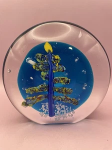 Lebendiger Murano? Weihnachtsbaum Aquarium Briefbeschwerer Skulptur - Bild 1 von 9