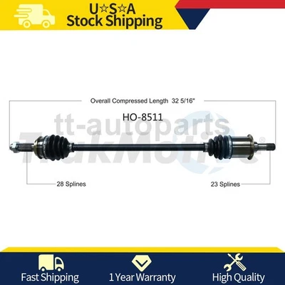 Junta eje CV derecho lado pasajero trasero para Honda CR-V 2011 2010 2009 2008 2007 Foto 1 de 2