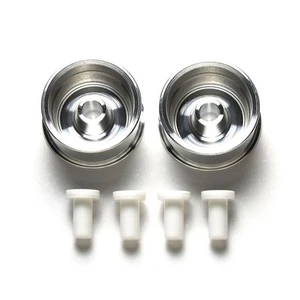 Tamiya 1/32 Mini 4WD JR HG Aluminum Deep Rim 2pcs Silver Low Profile Tire #95578 - Picture 1 of 2