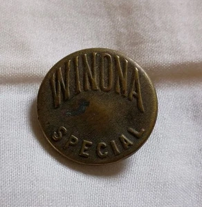 Antique Winona Special Metal Work Clothes Button. - Picture 1 of 12