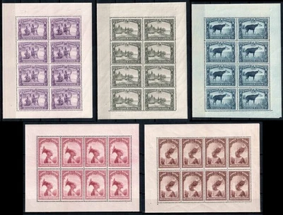 Belgian Congo 1931 1937, Sc#144b+146b+148b+149b+151b, COMPLETE Booklets set MNH! - Image 1 of 4