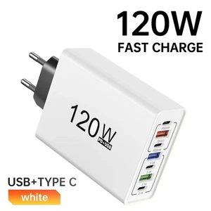 PD 120W USB Typ C Schnellladegerät Handy Ladegerät 7 Ports Stecker Ladegerät adptr - Bild 1 von 12