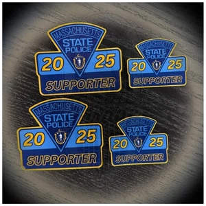 X4 Massachusetts State Police 2025 Supporter Aufkleber Abziehbild Sheriff Bruder MA - Bild 1 von 1