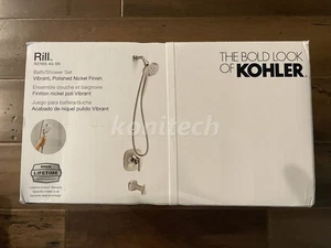 Juego de baño/ducha Kohler Rill R27955-4G-SN acabado de níquel pulido vibrante 1 mango - Imagen 1 de 5