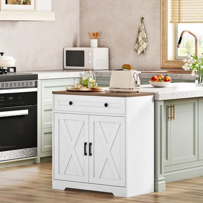 Armario de cocina cómoda con 2 cajones y 2 puertas aparador cocina buffet  - Imagen 1 de 4