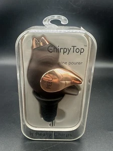 CHIRPY TOP Vertedor de Vino (Chirrie Mientras Viertes) Pájaro Marrón Cobre Pico Ala NUEVO - Imagen 1 de 4