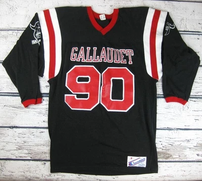 Camisa De Colección 1990 Campeón Gallaudet Universidad Bisonte Clase Hombres Mediana Años 90 EE. UU. Foto 1 de 4