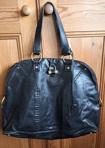 Yves Saint Laurent Muse Black Leather Tote Bag Large Authenticated - Picture 1 of 15