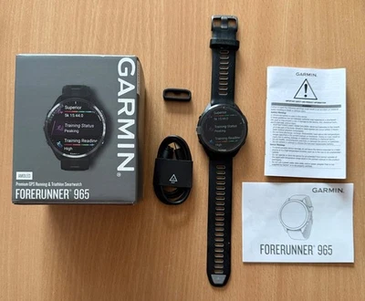 Garmin Forerunner 965 mit Silikonarmband - Schwarz - Bild 1 von 3