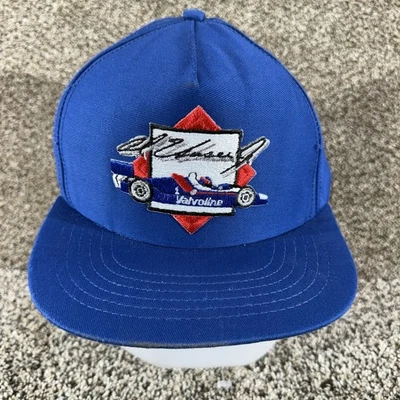 Vintage Valvoline Al Unser Jr Blue Snapback Trucker Hat Made In USA - Image 1 of 4