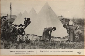 WWI English LADIES AMBULANCE Nurses Installing & Getting Their Tents Ready; - Bild 1 von 2