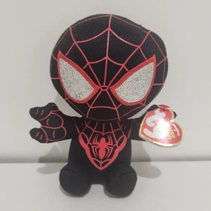 2019 Ty Beanie Baby 6" Marvel Miles Morales Spider-Man Spider Verse Plush MWMTs - Picture 1 of 5