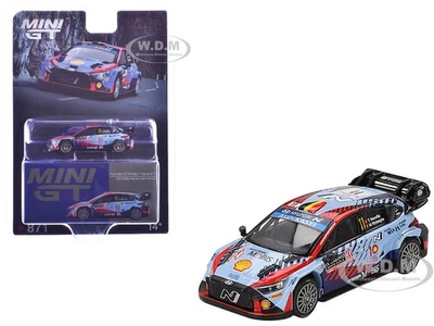 HYUNDAI I20 N RALLY1 #11 WINNER MONTE CARLO RALLY 2024 1/64 MINI GT MGT00871 - Image 1 of 4