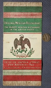 San Antonio Texas 1952 original restaurante mexicano menú con reverso de correo escaso- - Imagen 1 de 1