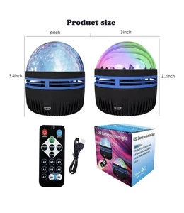 LED Galaxy Projector Night Lights Northern Starry Ocean Wave Party Lamps Remote - Picture 1 of 4
