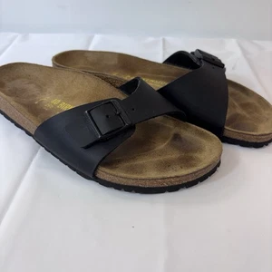 Birkenstock Madrid Schuhe Gr. 40 Leder Slipper Sandalen Deutschland Schwarz. Fehler Lesen - Bild 1 von 10