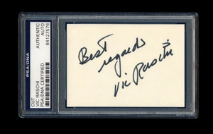 VIC RASCHI SIGNED MINT CUT PSA/DNA AUTOGRAPHED NEW YORK YANKEES 6 X WORLD SERIES - Picture 1 of 1
