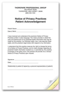PRV2 3 Part Notice of Privacy Practices HIPAA Acknowledgment - Picture 1 of 1