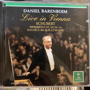 Daniel Barenboim Live in Vienna (CD,1993, Erato)  Import Piano Excellent - Imagen 1 de 2