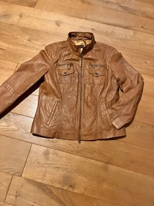 Lederjacke Cabrini Damen Neuwertig Größe 44 Farbe cognac - Bild 1 von 6