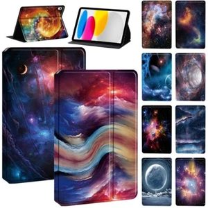 Space Leather Flip Case Stojak Cover - do Apple iPad Air 11" / Air 13" (M2 M3) Wielka Brytania - Zdjęcie 1 z 32