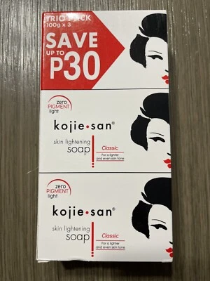 KOJIESAN Original Kojie San Skin Lightening Kojic Acid Soap 100g x 3 Bars