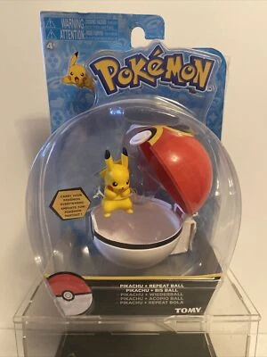 Pokemon TOMY Pikachu Figura Juguete + Repetición Bola, en Paquete Original Sellado 2017 Foto 1 de 3