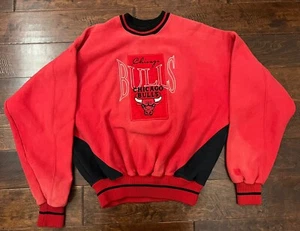 Vintage 90's Chicago BULLS LOGO SWEATSHIRT G Star Tag - Picture 1 of 5