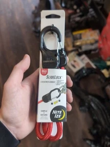Nite Ize SlideLock Carabiner Bungee, 24" - Red