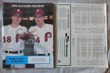 1990 Reading Phillies Program Vs Canton Akron Indians Jason Grimsley Pat Combs