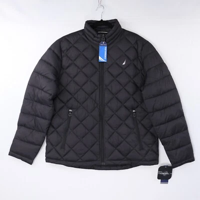 Chaqueta acolchada Nautica para hombre rendimiento resistente al agua negra talla nueva con etiquetas Foto 1 de 4