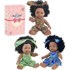 Nice2you 3 Pack 10In Black Girl Dolls, African Black Baby Doll With Dress