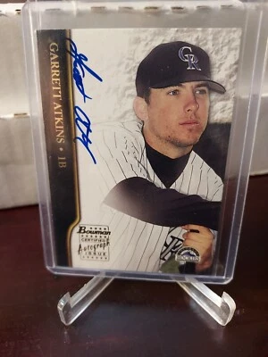 2002 Bowman Auto Garrett Atkins #BA-GA Rookie Auto RC - Image 1 of 3