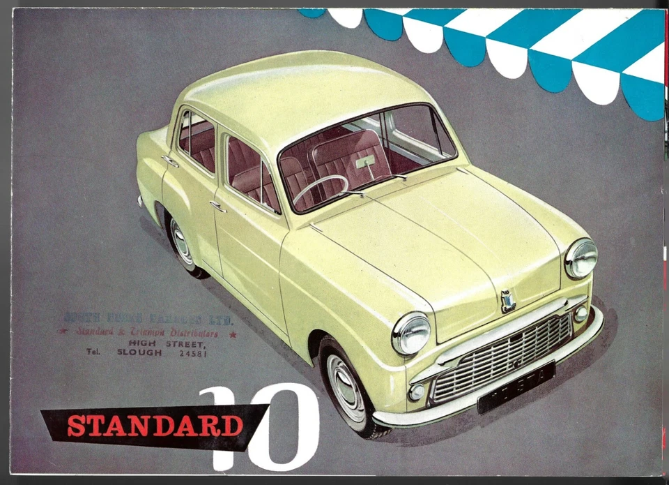Standard Ten 10 Saloon 1958-1959 UK Market Foldout Sales Brochure - Image 1 of 1