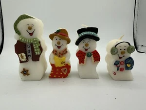 Vintage 1999 Springwater Enterprises Snowman Carolers Candles Unused - Picture 1 of 12