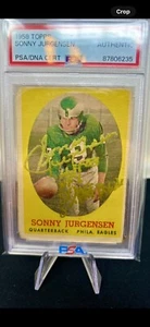 1958 Topps - #90 Sonny Jurgensen Rookie Auto - 4 Inscriptions !!!!! - Bild 1 von 1