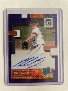 MIKE BAUMANN Rated Rookie Signatures Purple Mojo /88 2022 Donruss Optic Orioles - Picture 1 of 2