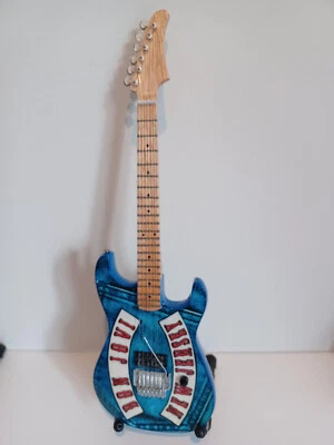 BON JOVI New Jersey Tribute Miniature Tribute Guitar 25cm 10" c/w Stand REF10