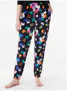 Ladies XS 0-2 Autism Awareness Pajama Bottoms Sleep Pants Pockets Christmas Gift - Picture 1 of 2