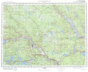 Mapa topográfico militar soviético ruso - FORS (Suecia) 1:100 000, REIMPRESO, 1976 - Imagen 1 de 4