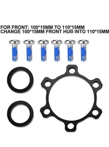 5mm Boost Hub Conversion Adapter for 100mm to 110mm Front Hub with Spacer & Bolt - Picture 1 of 3