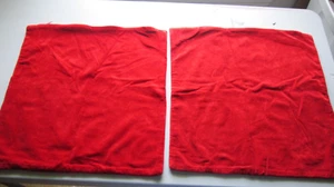 EUC Pair of CRATE & BARREL Xander Red Rouge Velvet Throw Pillow Covers 18x18" - Picture 1 of 5