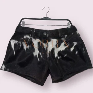 Herren Neu Naturleder Shorts echtes weiches Rindsleder Freizeitkleidung Shorts Hose - Bild 1 von 3