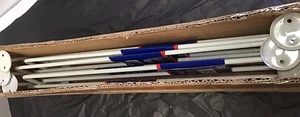 Bulk lot of 6 Double towel rails 46cm rack white powder coated steel New - Picture 1 of 5
