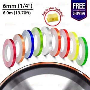 1/4" 6mm 0.25" WHEEL RIM Solid Tape PIN STRIPE Line Styling Decal Vinyl Stickers - Bild 1 von 16