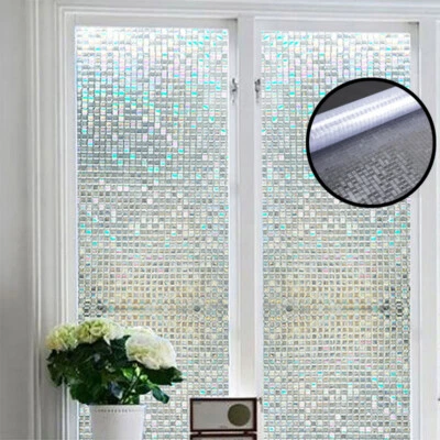 100 x 45 cm Esmerilado Privacidad Escarcha Hogar Dormitorio Baño Vidrio Ventana Película Adhesiva Foto 1 de 4